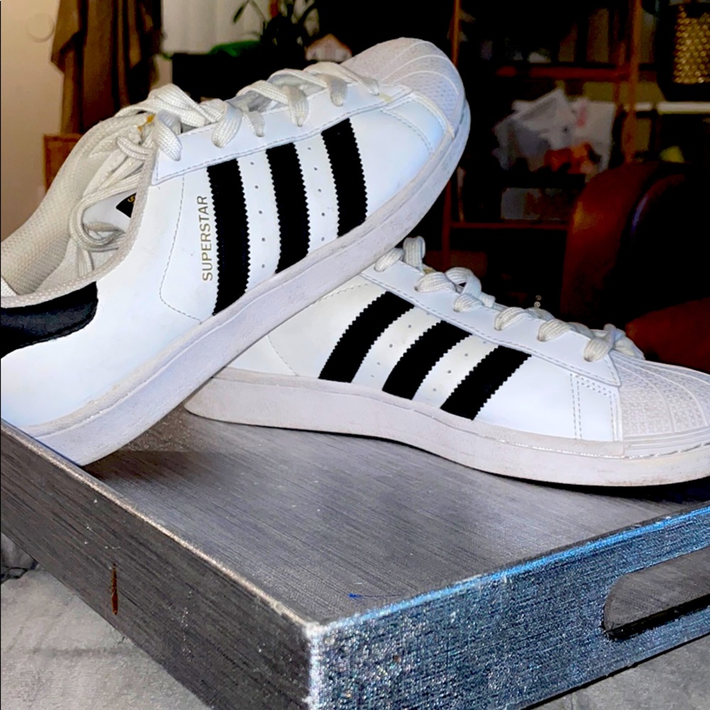 Adidas Superstar 3 Stripe Shoes - Size 8